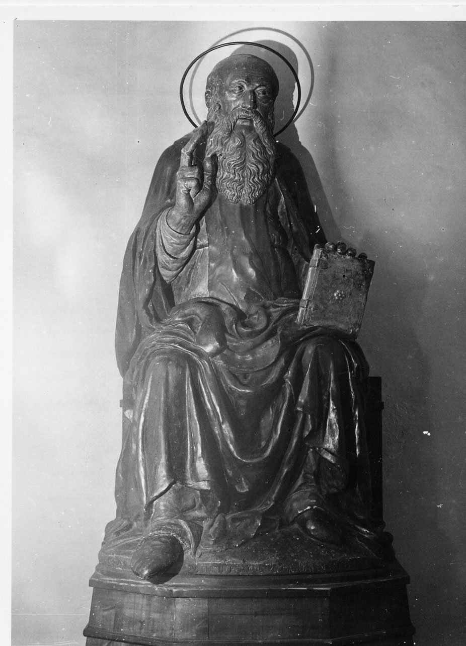 Sant'Antonio Abate (statua, opera isolata) di Lorenzo di Pietro detto Vecchietta (attribuito) (sec. XV)