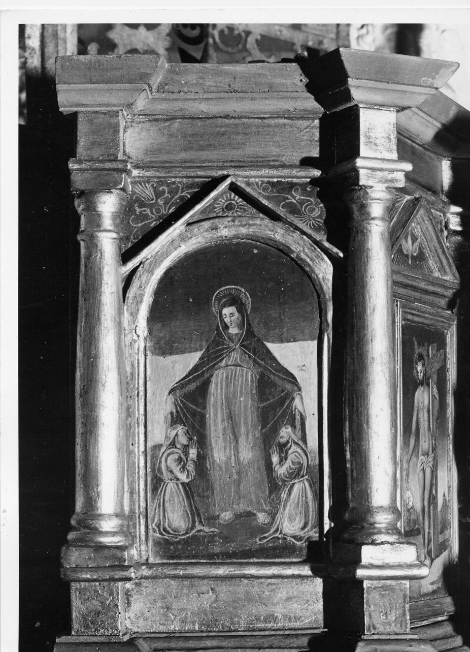 Madonna della Misericordia (sportello di tabernacolo, elemento d'insieme) - bottega marchigiana (sec. XVII)