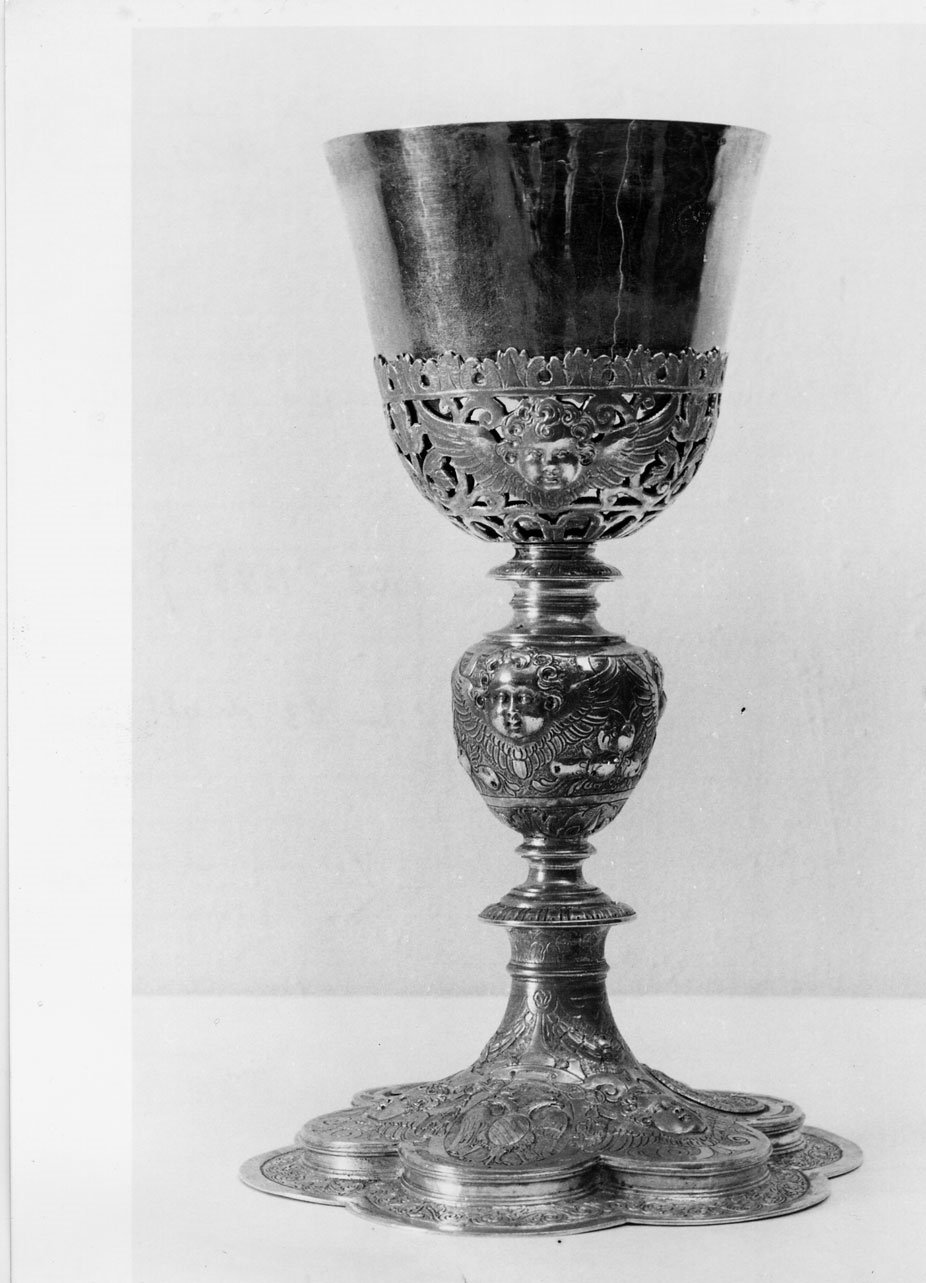 calice ansato, opera isolata - bottega Italia centrale (seconda metà sec. XVII)