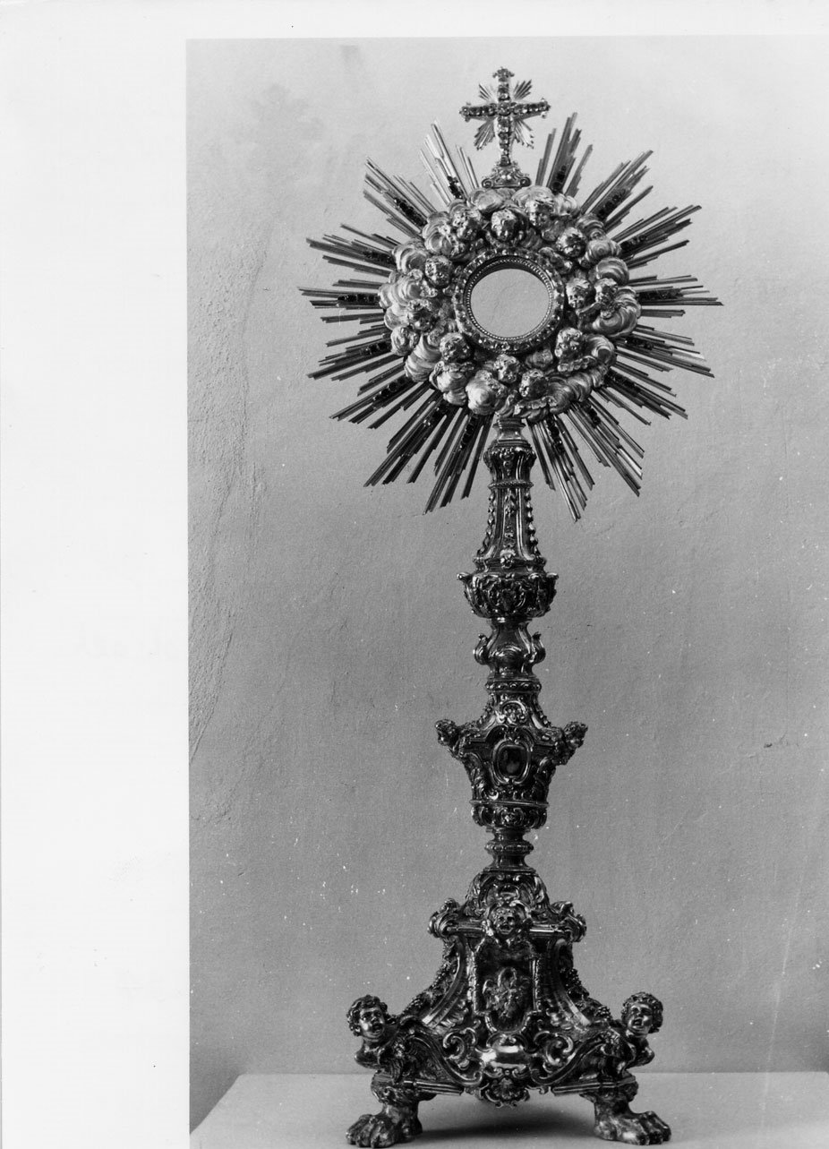 ostensorio - a raggiera, opera isolata - bottega Italia centrale (sec. XVIII)