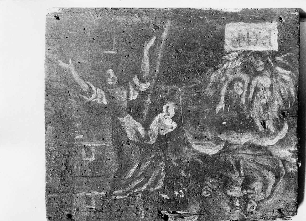 Madonna con Bambino e altri personaggi (ex voto, elemento d'insieme) - ambito Italia centrale (sec. XVIII)