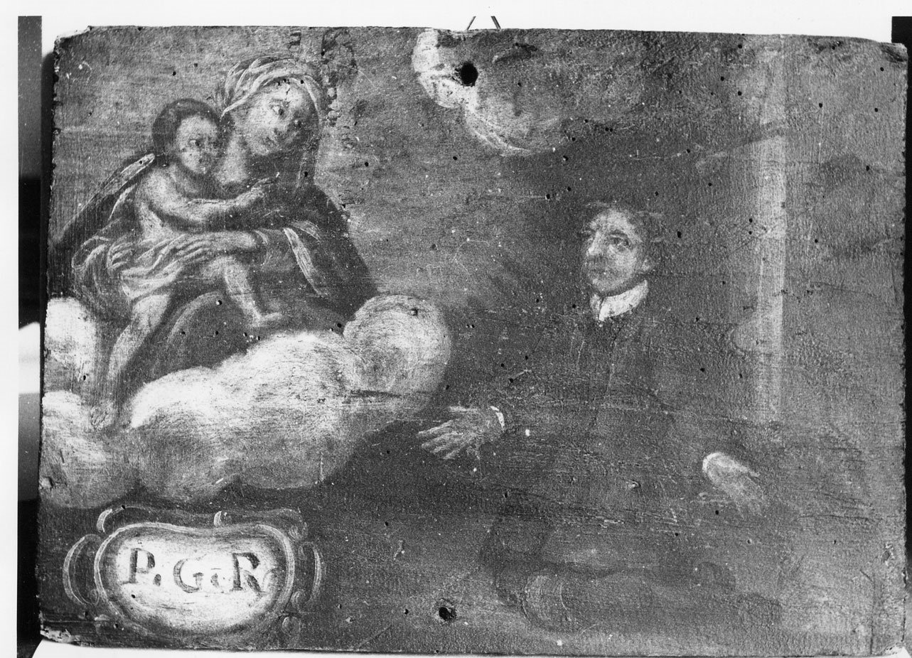 Madonna con Bambino e altri personaggi (ex voto, elemento d'insieme) - ambito Italia centrale (sec. XVIII)
