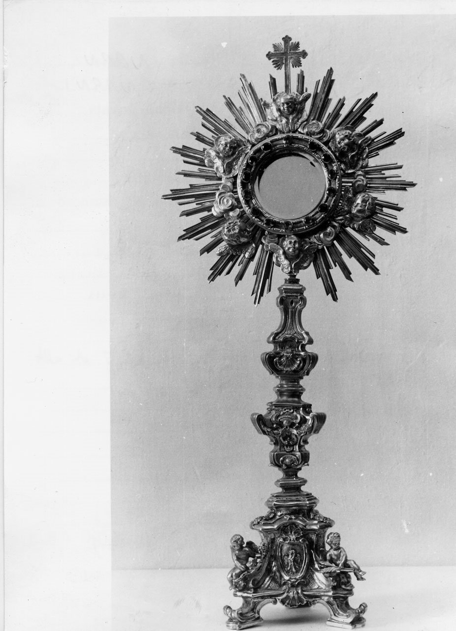 ostensorio - a raggiera, opera isolata - bottega Italia centrale (sec. XVIII)