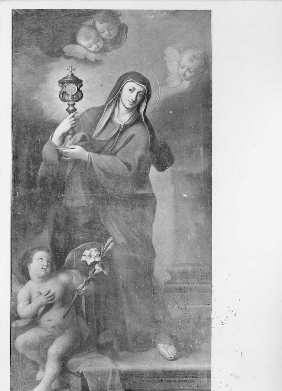 Santa Chiara (dipinto, opera isolata) di Sortini Gaetano (attribuito) (sec. XVIII)