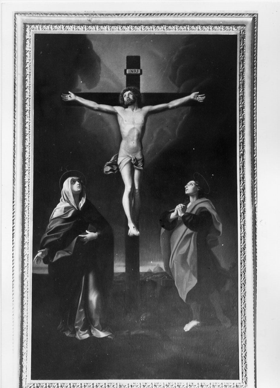 Cristo crocifisso (dipinto, opera isolata) di Brunelli Carlo (attribuito) (sec. XVII)