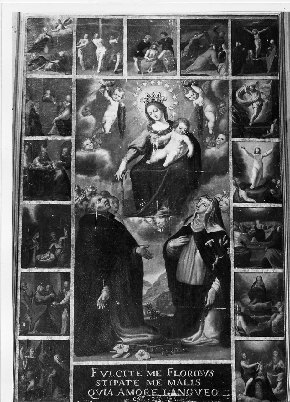 Madonna del Rosario (dipinto, opera isolata) - ambito Italia centrale (sec. XVII)