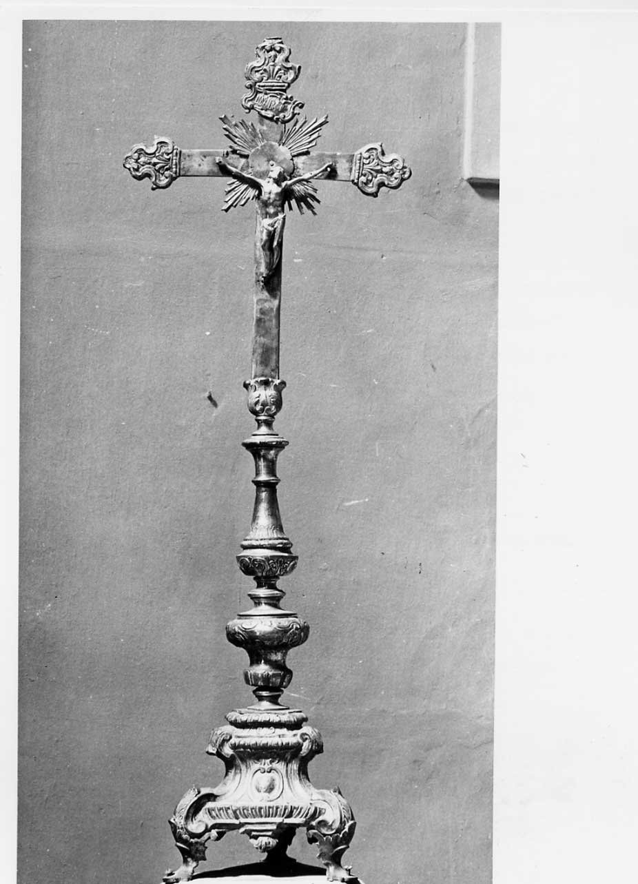 croce d'altare, opera isolata - bottega Italia centrale (sec. XVIII)