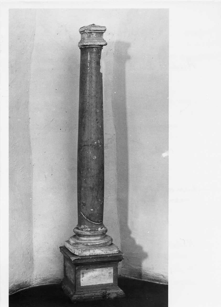 colonna, opera isolata - bottega Italia centrale (sec. XVII)