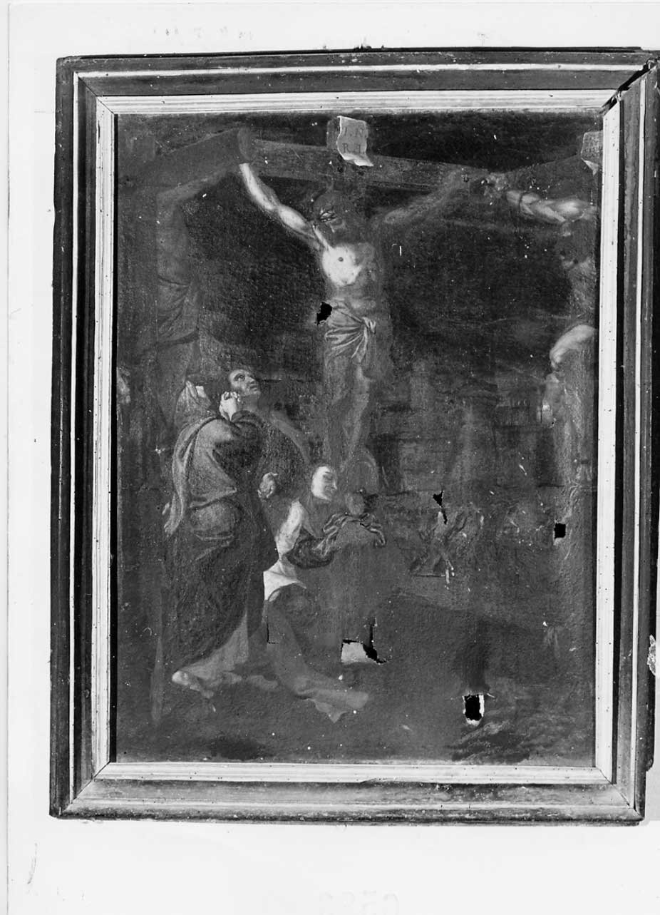 stazione XI: Gesù inchiodato alla croce (Via Crucis, insieme) di Boccanera Giacinto (attribuito) (sec. XVIII)