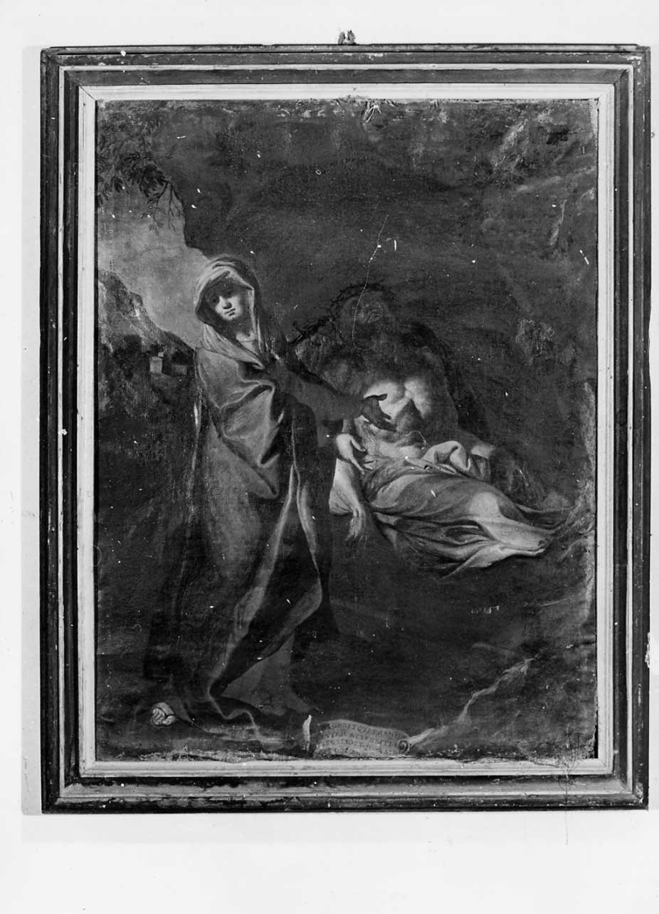 stazione XIV: Gesù deposto nel sepolcro (Via Crucis, elemento d'insieme) di Boccanera Giacinto (attribuito) (sec. XVIII)