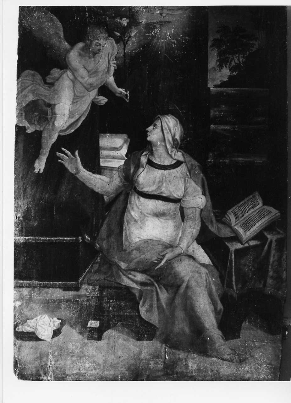 Annunciazione (dipinto, opera isolata) di Agresti Livio detto Ricciutino (attribuito) (sec. XVI)