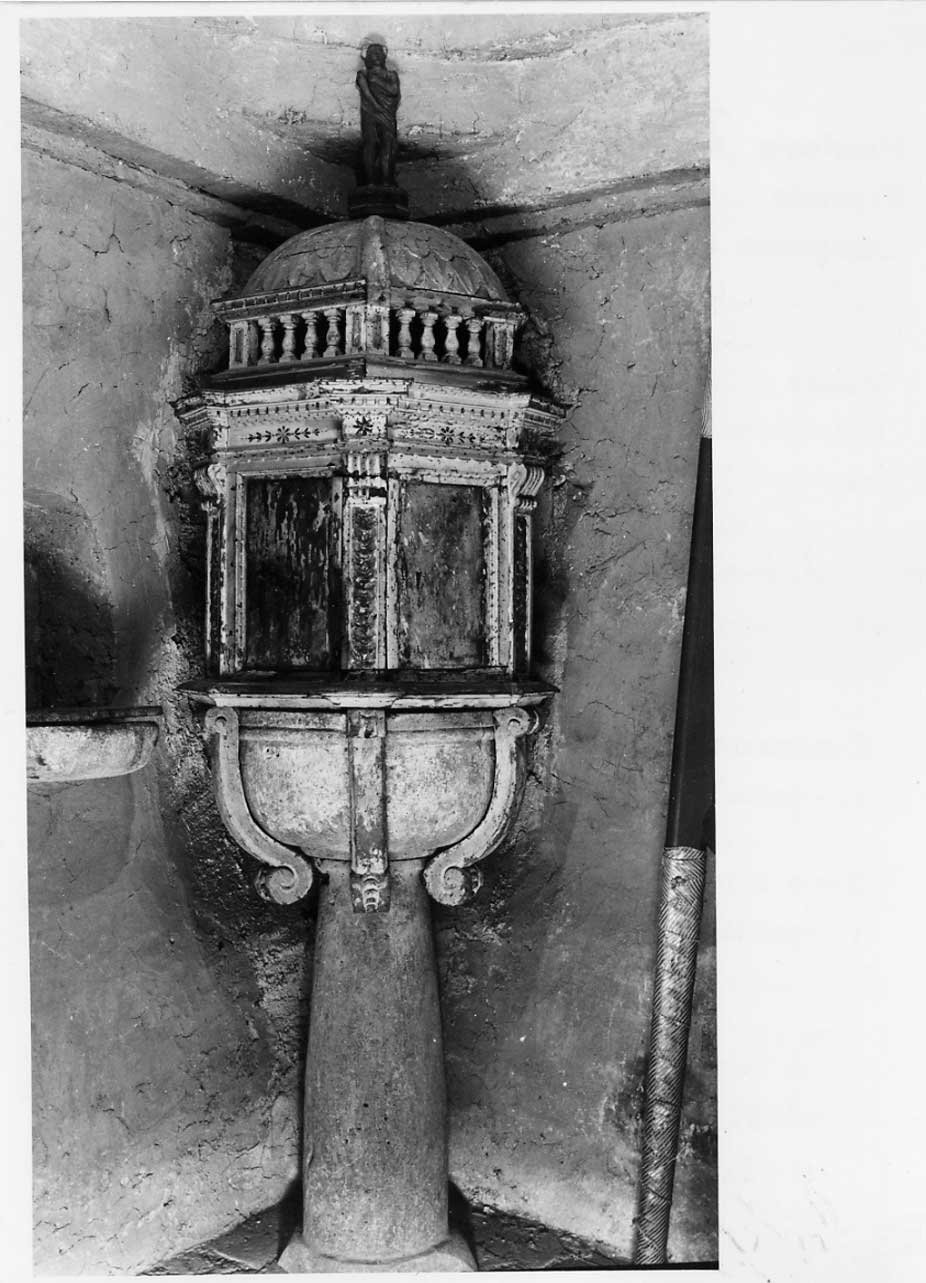 fonte battesimale - a fusto, opera isolata - bottega Italia centrale (sec. XVIII)