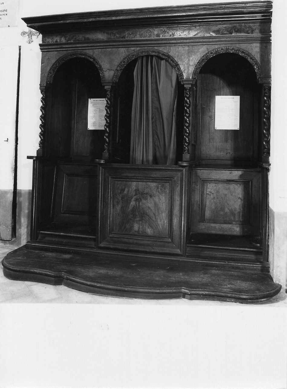 confessionale, opera isolata - bottega Italia centrale (sec. XIX)