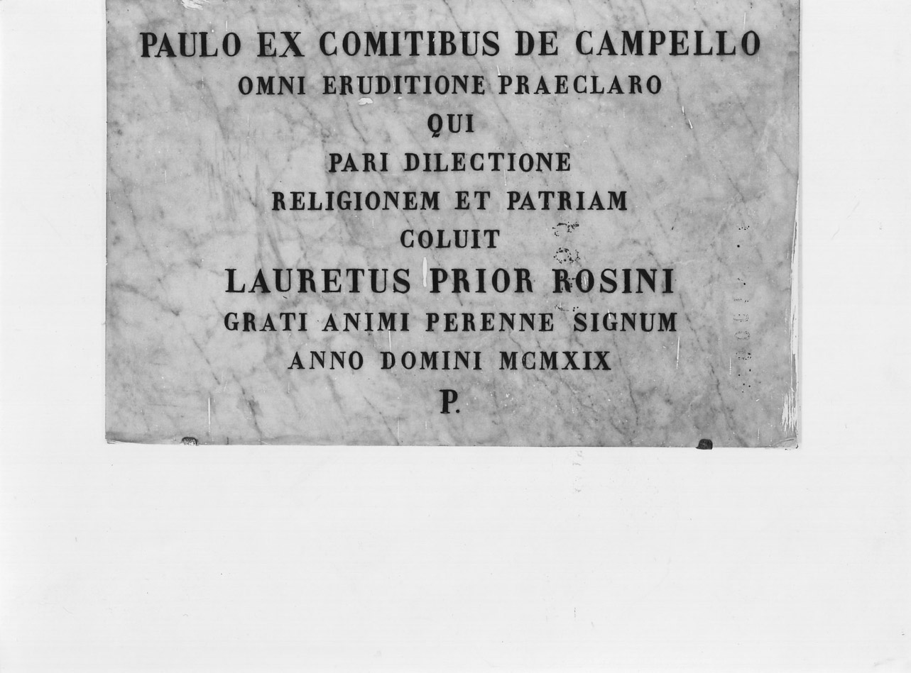 lapide, opera isolata - bottega Italia centrale (primo quarto sec. XX)