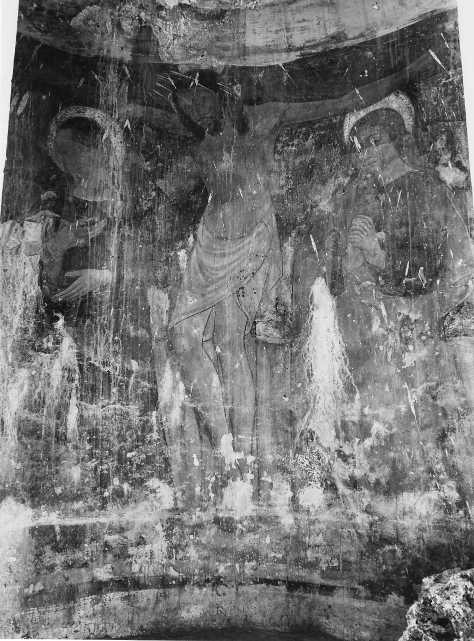 crocifissione di Cristo con la Madonna e santi (dipinto, opera isolata) - ambito Italia centrale (prima metà sec. XV)