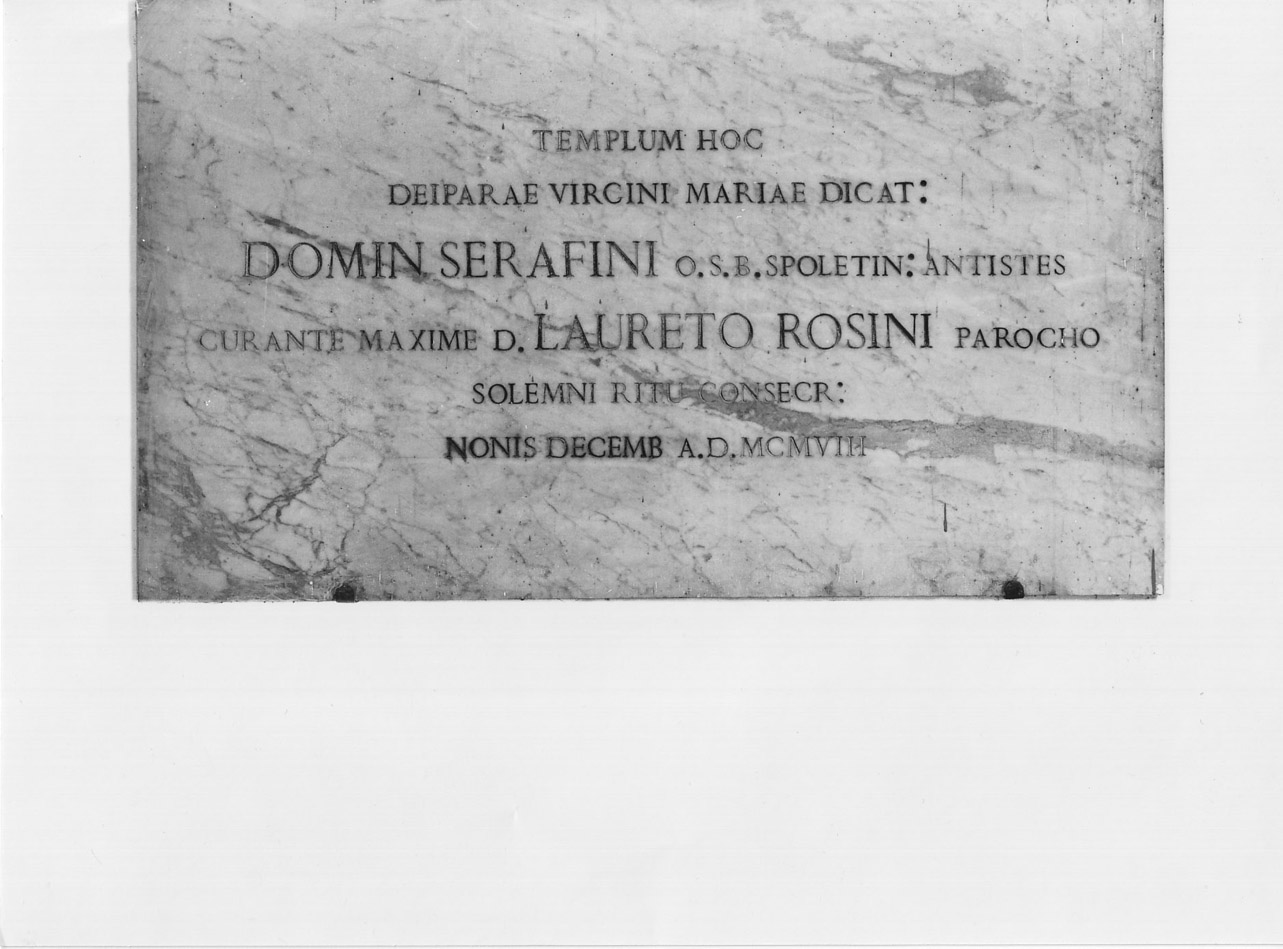 lapide, opera isolata - bottega Italia centrale (inizio sec. XX)