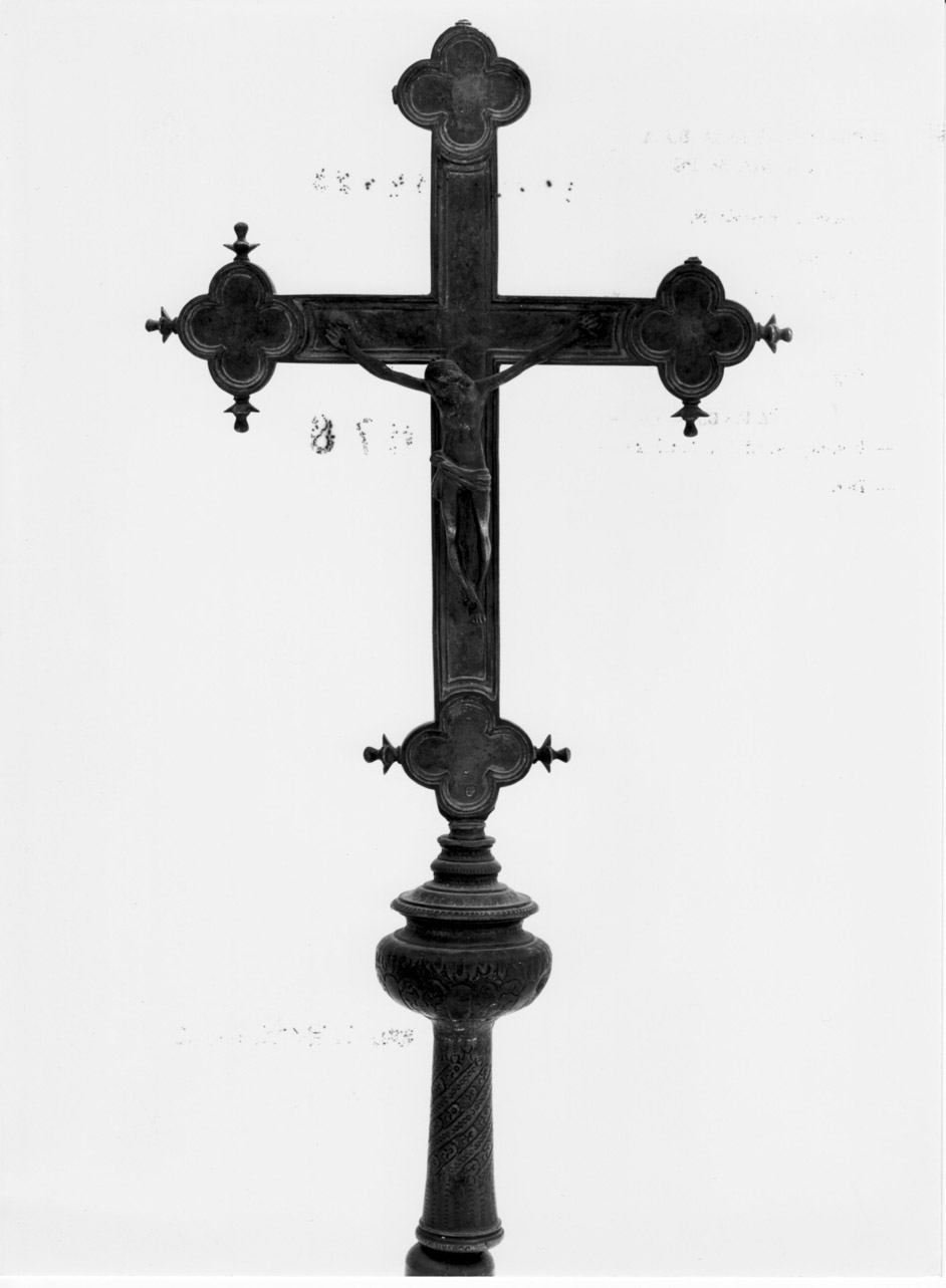 Cristo crocifisso (croce processionale, opera isolata) - bottega Italia centrale (sec. XVII)