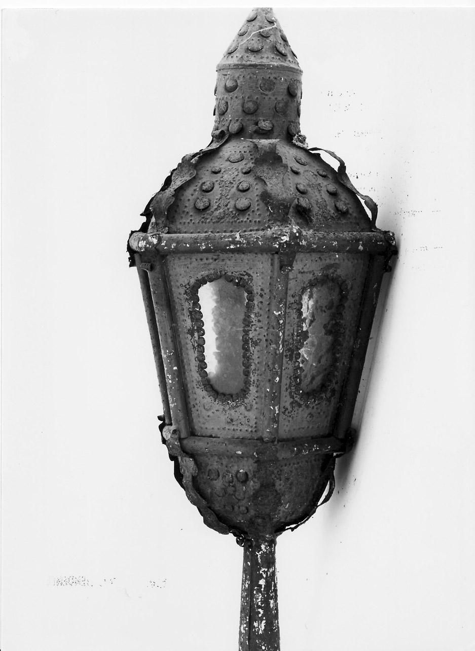 lampioncino processionale, coppia - bottega Italia centrale (prima metà sec. XIX)