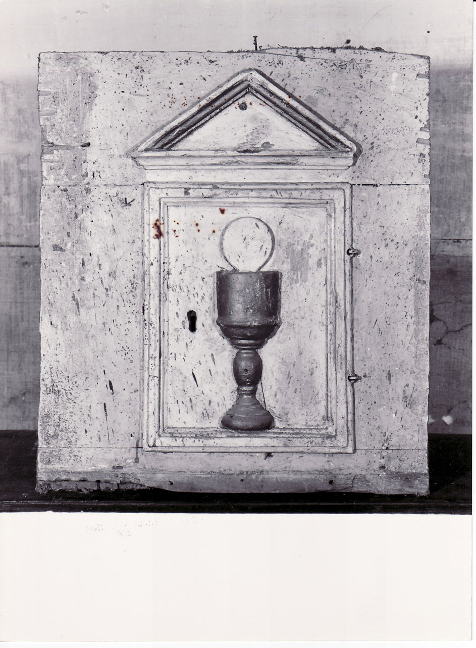 calice eucaristico (tabernacolo - a frontale architettonico, opera isolata) - bottega Italia centrale (sec. XIX)