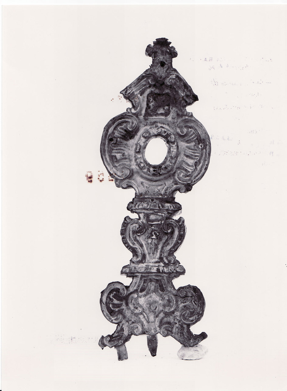 reliquiario - a ostensorio, opera isolata - bottega Italia centrale (fine/inizio secc. XVII/ XVIII)