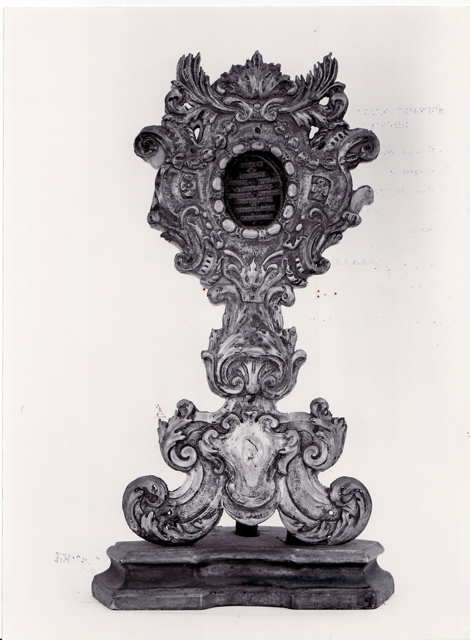 reliquiario - a ostensorio, opera isolata - bottega Italia centrale (sec. XVIII)