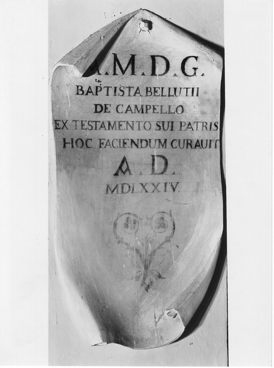 lapide, opera isolata - bottega Italia centrale (ultimo quarto sec. XVIII)