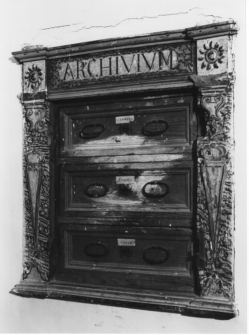 armadio per archivi, opera isolata - bottega Italia centrale (sec. XVII)