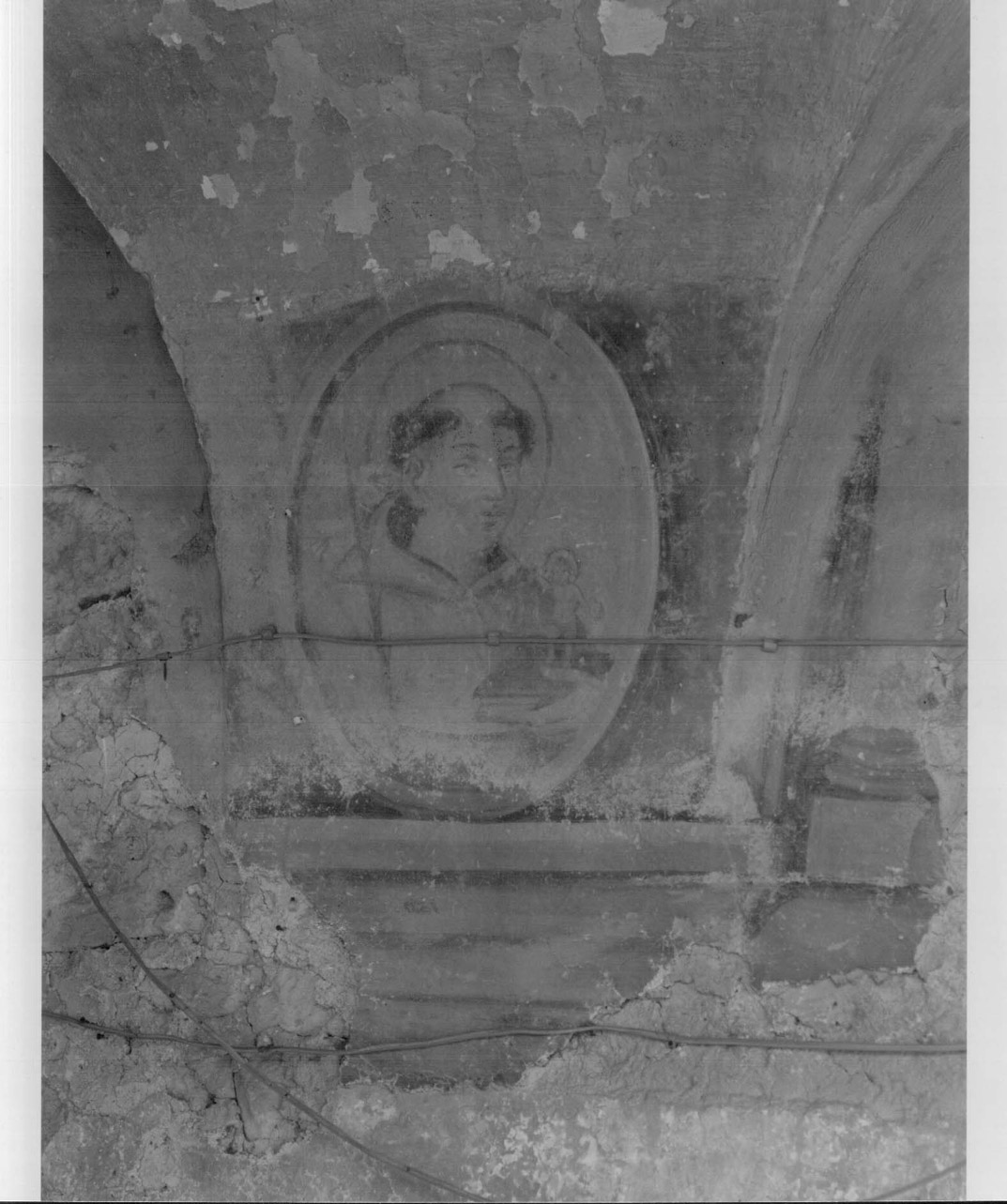 Sant'Antonio da Padova con il bambino (dipinto, elemento d'insieme) - ambito Italia centrale (sec. XVII)