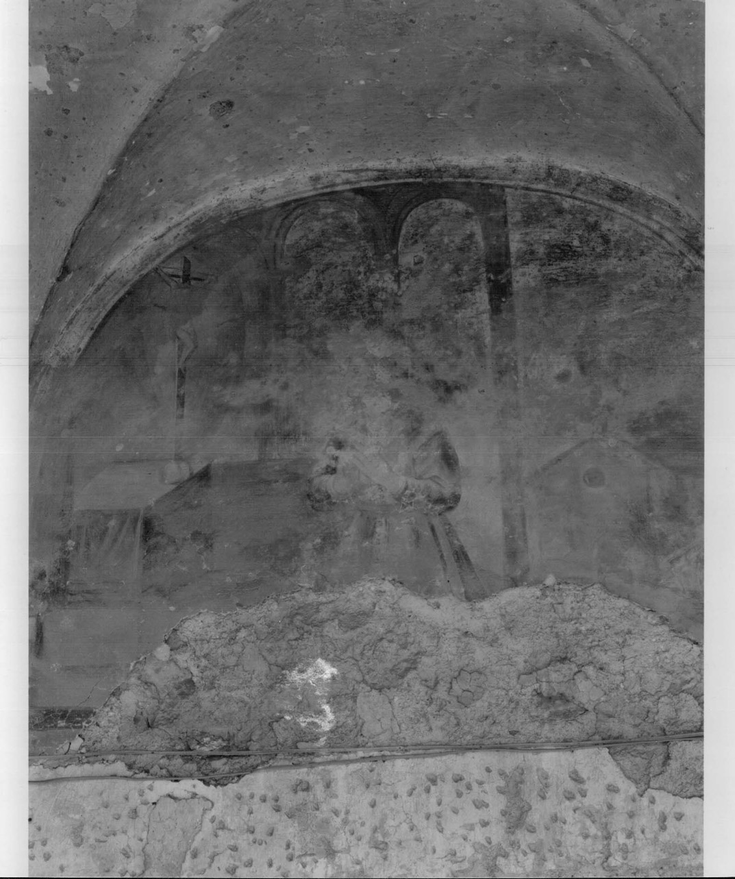 San Francesco d'Assisi in preghiera davanti alla croce (dipinto, elemento d'insieme) - ambito Italia centrale (sec. XVII)