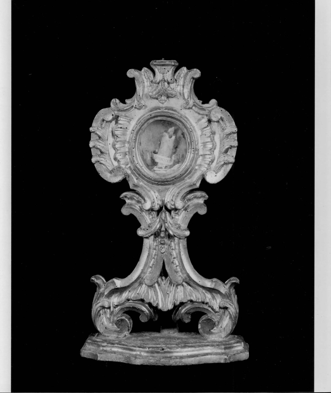 reliquiario - a ostensorio, elemento d'insieme - bottega Italia centrale (sec. XVIII)