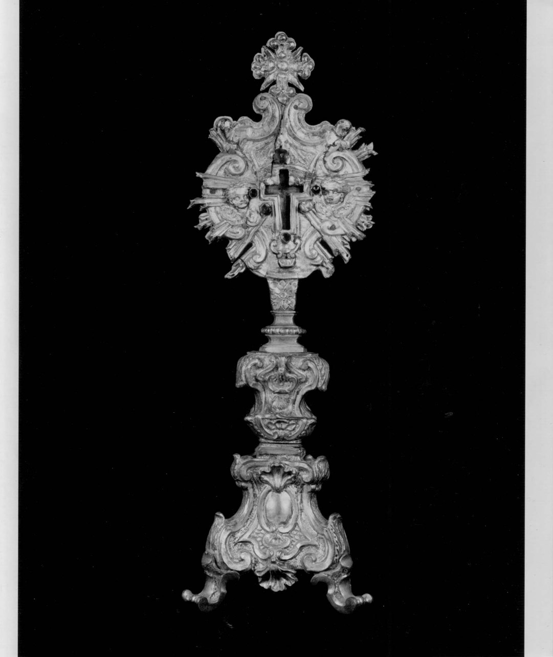 stauroteca, opera isolata - bottega Italia centrale (prima metà sec. XVIII)