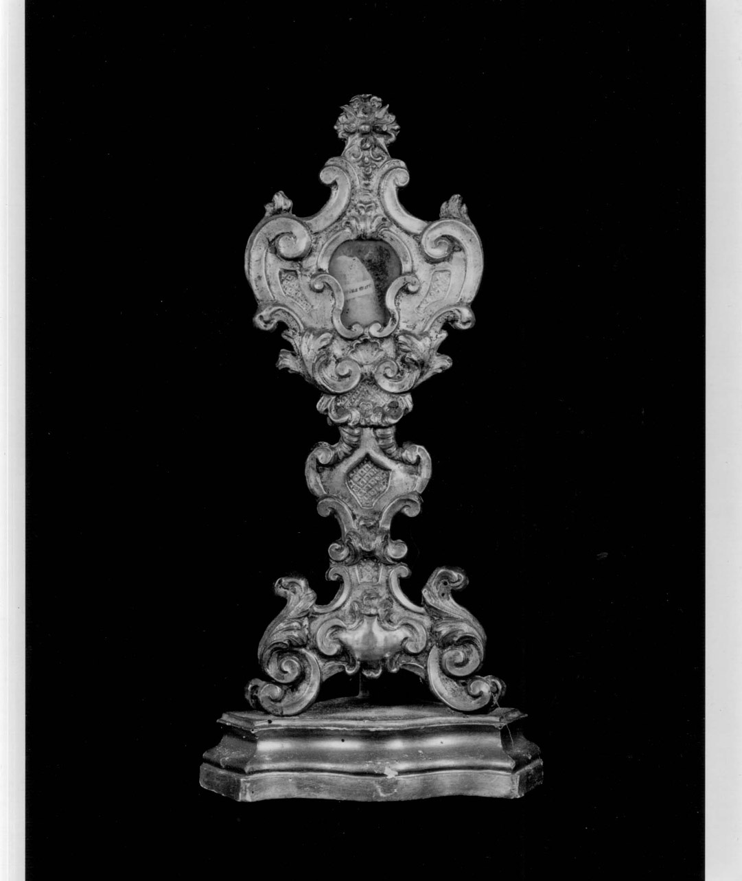 reliquiario - a ostensorio, elemento d'insieme - bottega Italia centrale (prima metà sec. XVIII)