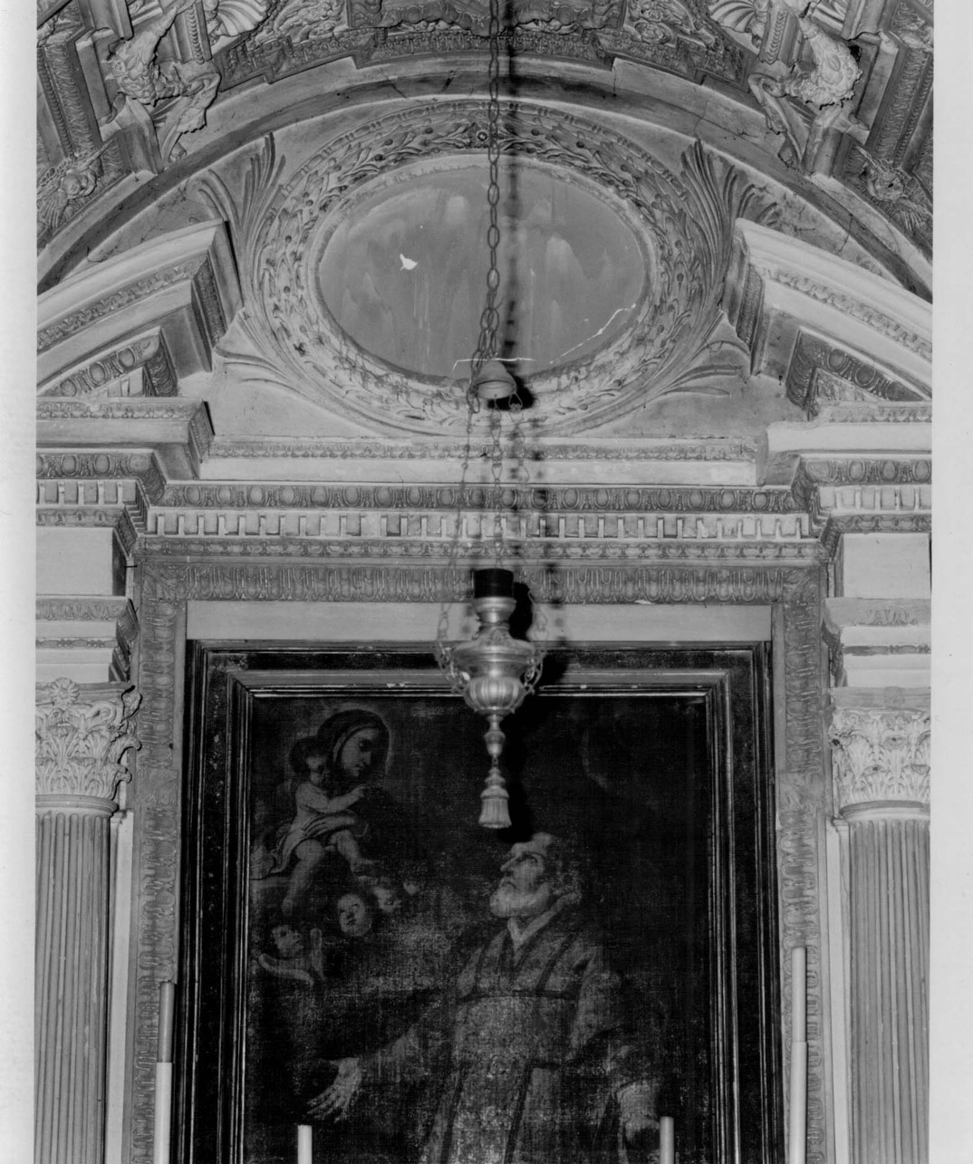 lampada pensile, coppia - produzione italiana (primo quarto sec. XX)