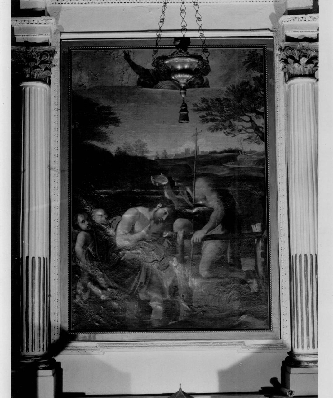 battesimo di Cristo (pala d'altare, complesso decorativo) - ambito Italia centrale (seconda metà sec. XVII)