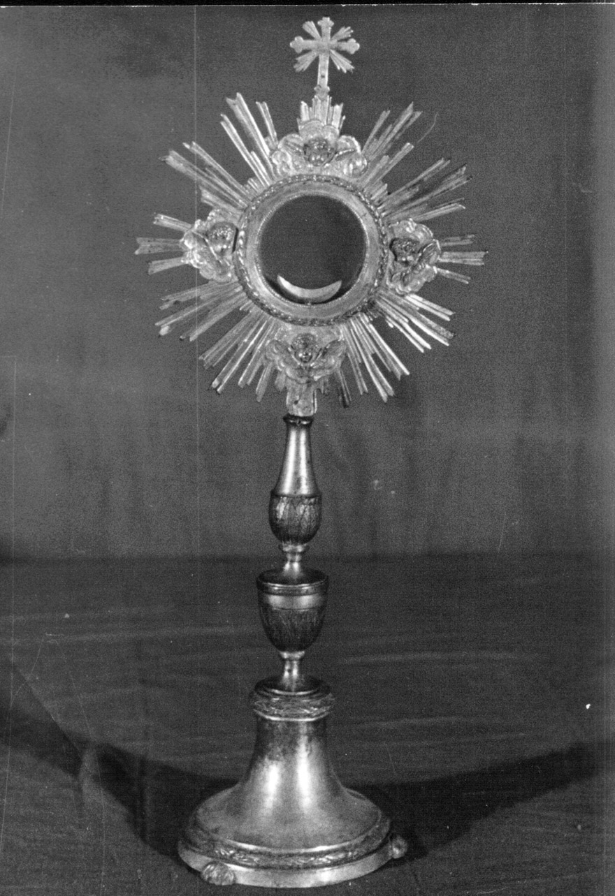 ostensorio - a raggiera, opera isolata - bottega Italia centrale (sec. XIX)
