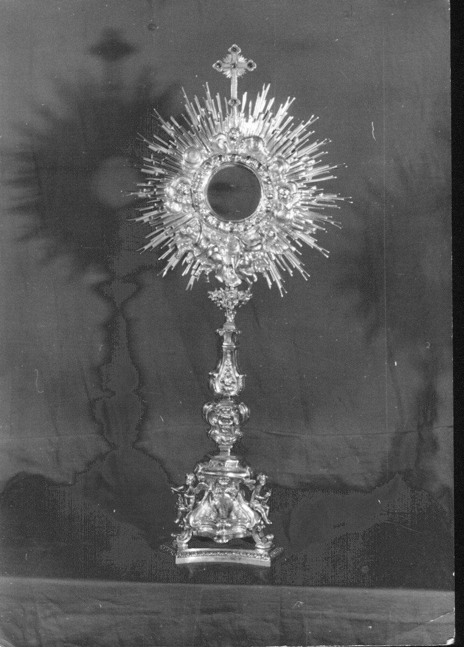 ostensorio - a raggiera, opera isolata - bottega Italia centrale (prima metà sec. XVIII)