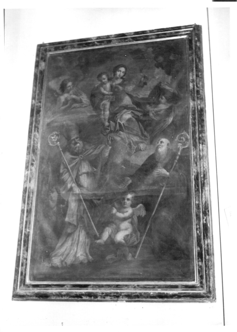 Madonna dello scapolare, Madonna con Bambino e Santi (dipinto, opera isolata) di Garbi Anton Maria (terzo quarto sec. XVIII)