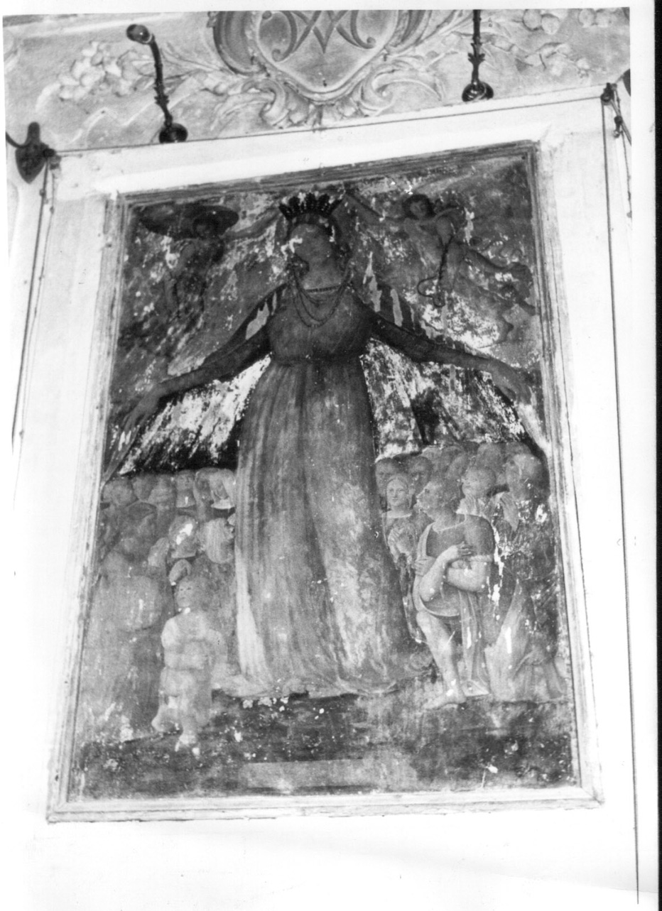 Madonna delle Grazie, Madonna con personaggi che implorano il suo aiuto (dipinto, elemento d'insieme) di Mariano di ser Austerio (attribuito) (secondo quarto sec. XVI)