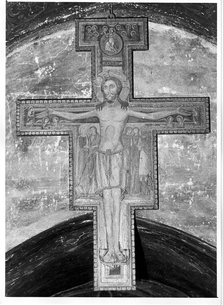 Cristo crocifisso sulla croce vivente (dipinto, opera isolata) di Bracaloni Leone (primo quarto sec. XX)