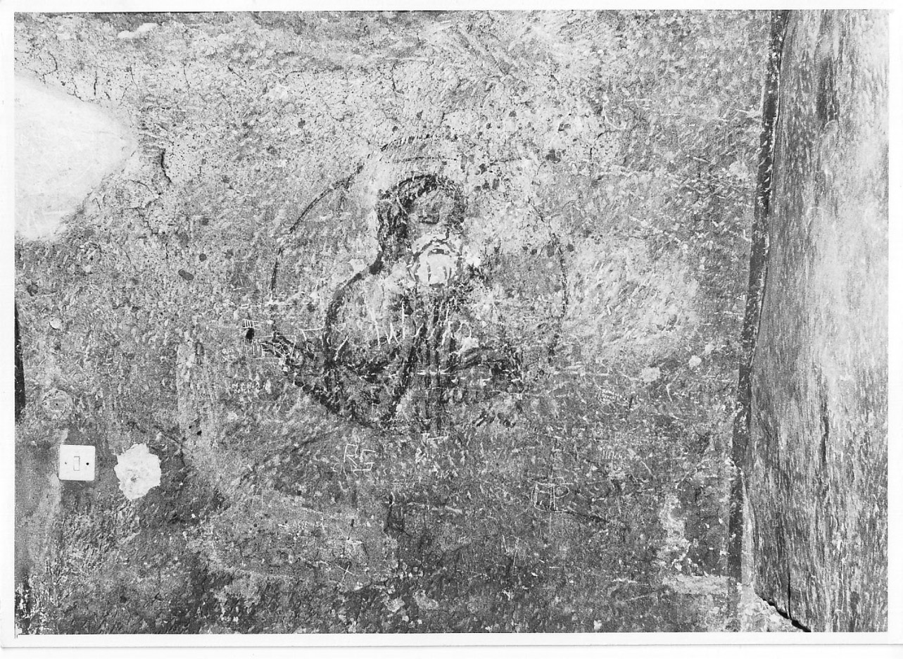 figura maschile (dipinto, elemento d'insieme) - ambito umbro (sec. XIV)