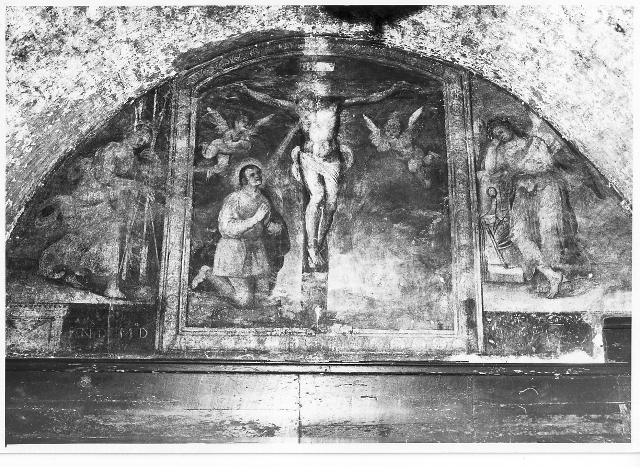 il crocifisso parla a San Francesco d'Assisi (dipinto, elemento d'insieme) di Doni Adone detto Doni Dono (terzo quarto sec. XVI)