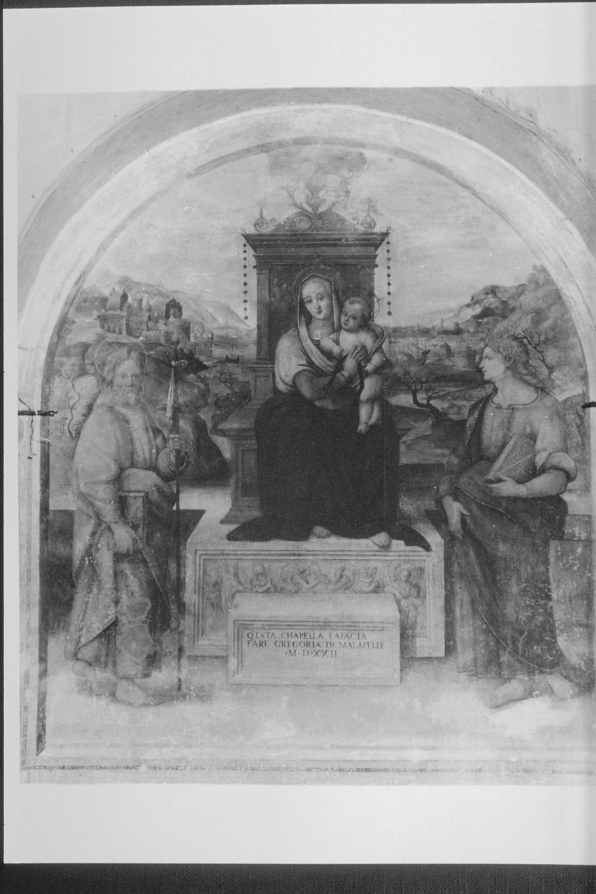 Madonna della cintola e santi (dipinto, opera isolata) di Caporali Giovan Battista detto Bitte (attribuito) (primo quarto sec. XVI)