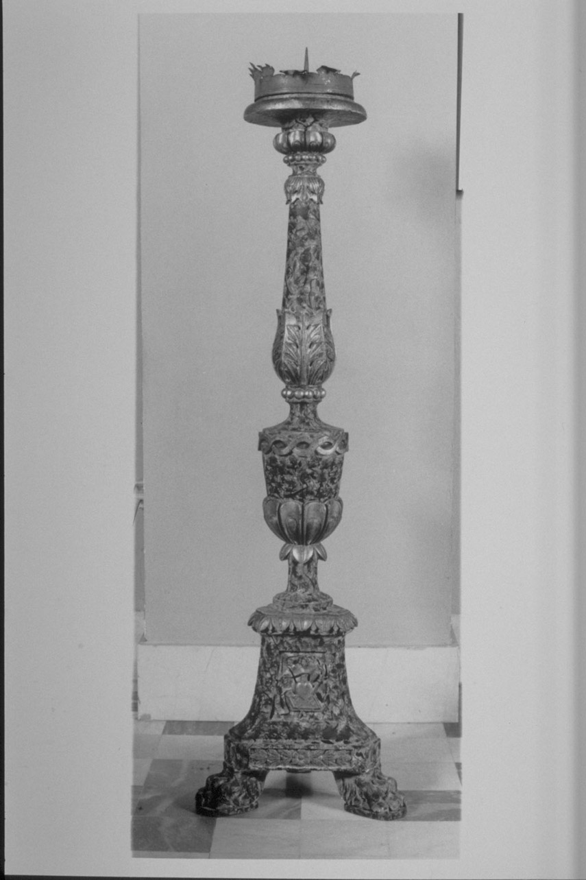 candeliere d'altare, coppia - bottega umbra (sec. XIX)