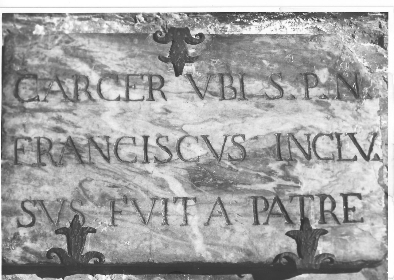 lapide, opera isolata - bottega Italia centrale (sec. XVII)