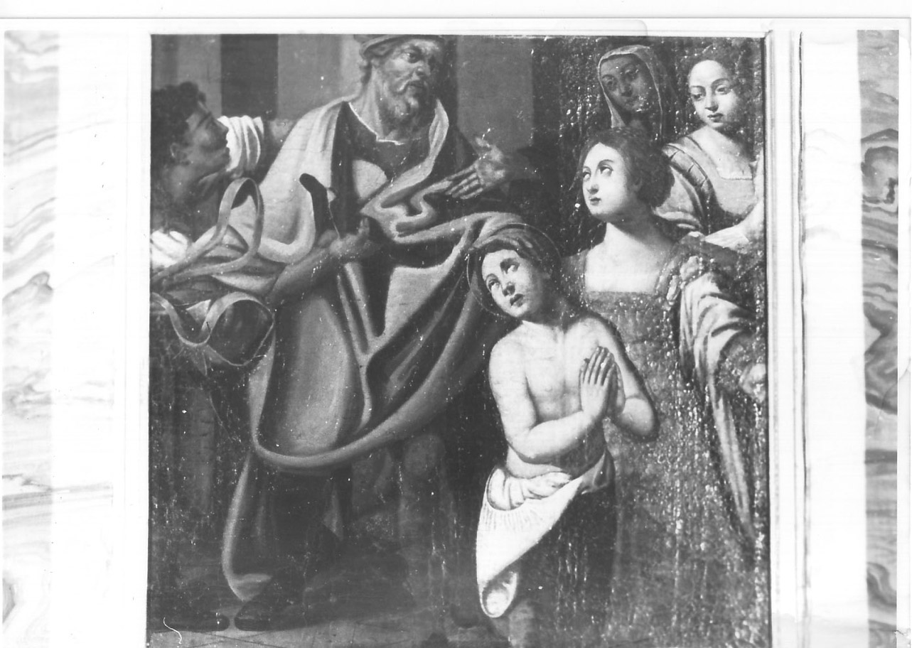 San Francesco d'Assisi rinuncia ai beni del padre (dipinto, ciclo) - ambito Italia centrale (seconda metà sec. XVII)