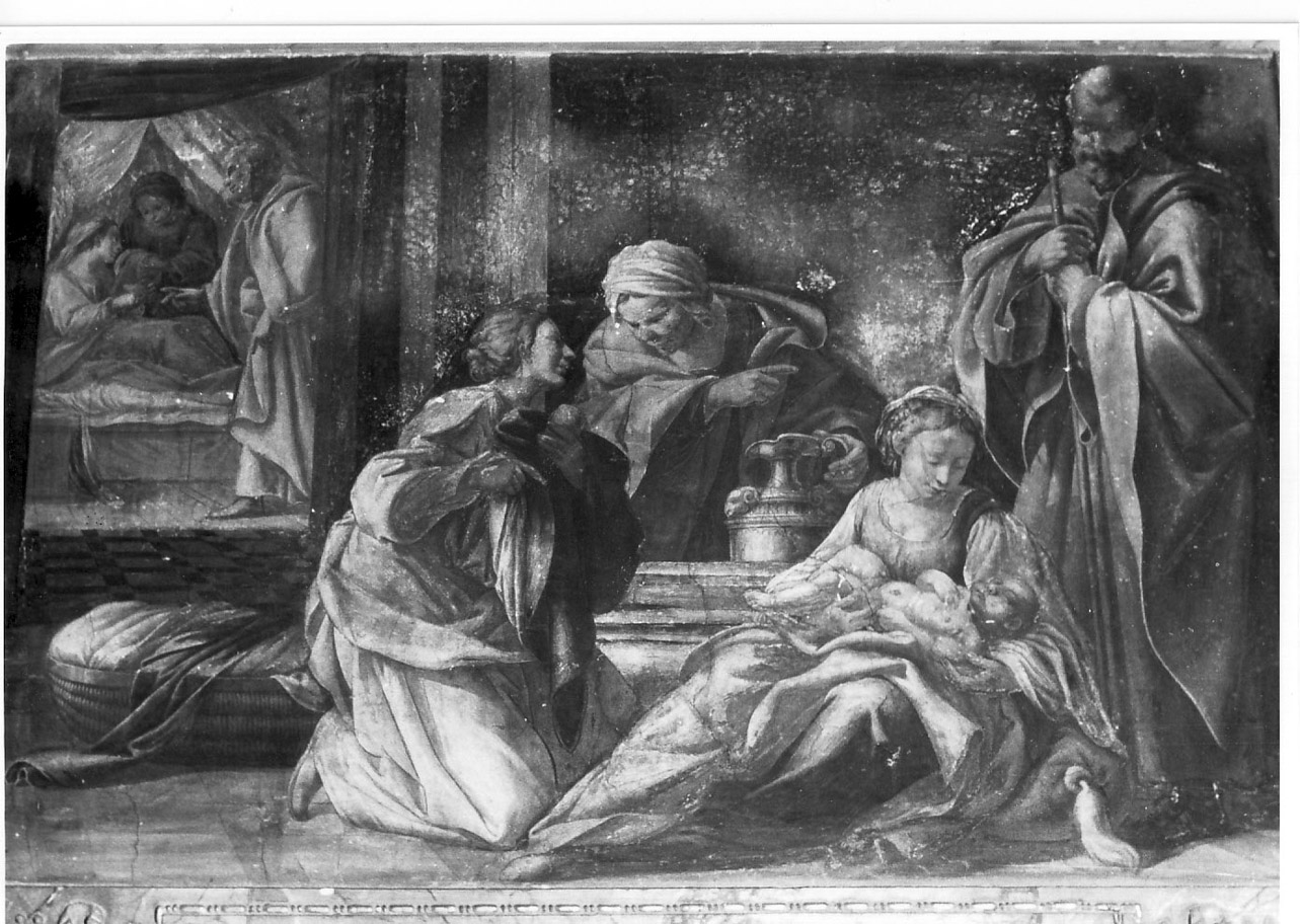 nascita di Maria Vergine (dipinto, complesso decorativo) di Giorgetti Giacomo (attribuito) (prima metà sec. XVII)