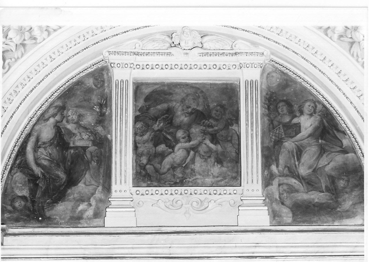 Dio Padre e angeli (dipinto, complesso decorativo) - ambito Italia centrale (prima metà sec. XVII)