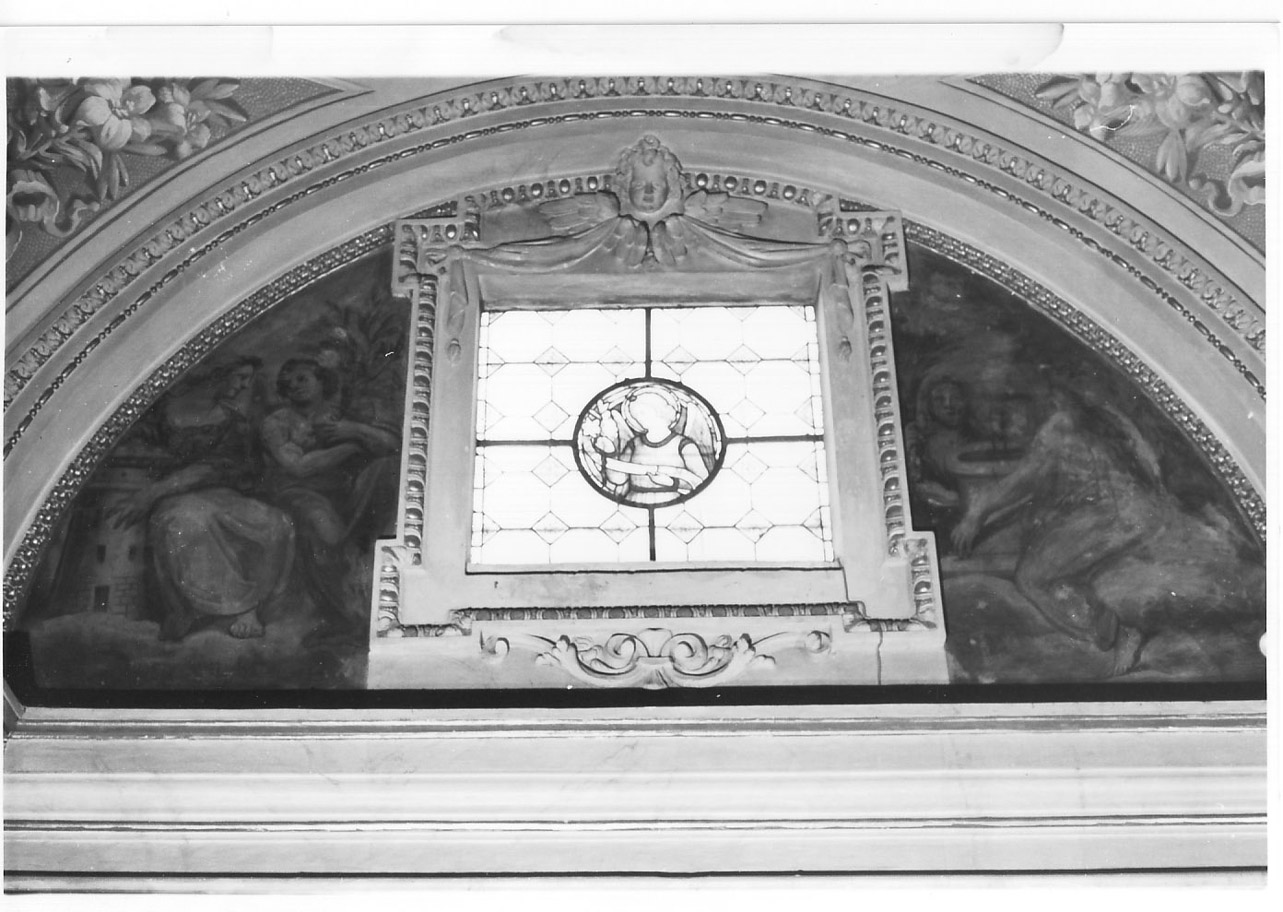 angeli con simboli mariani (dipinto, complesso decorativo) - ambito Italia centrale (prima metà sec. XVII)