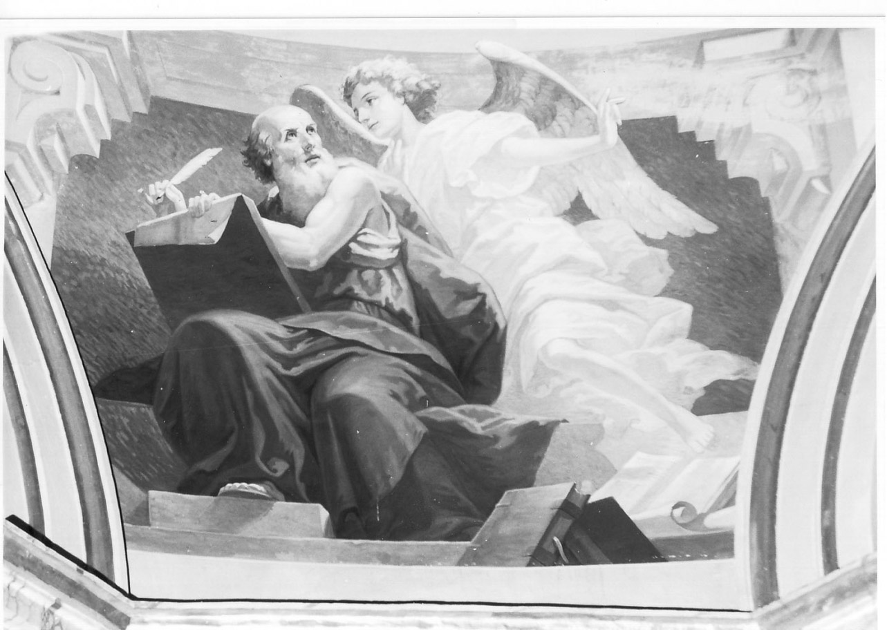 San Matteo Evangelista (dipinto, ciclo) di Conti Giovanni Battista, Albani Alberto, Carlucci Alfredo (secondo quarto sec. XX)