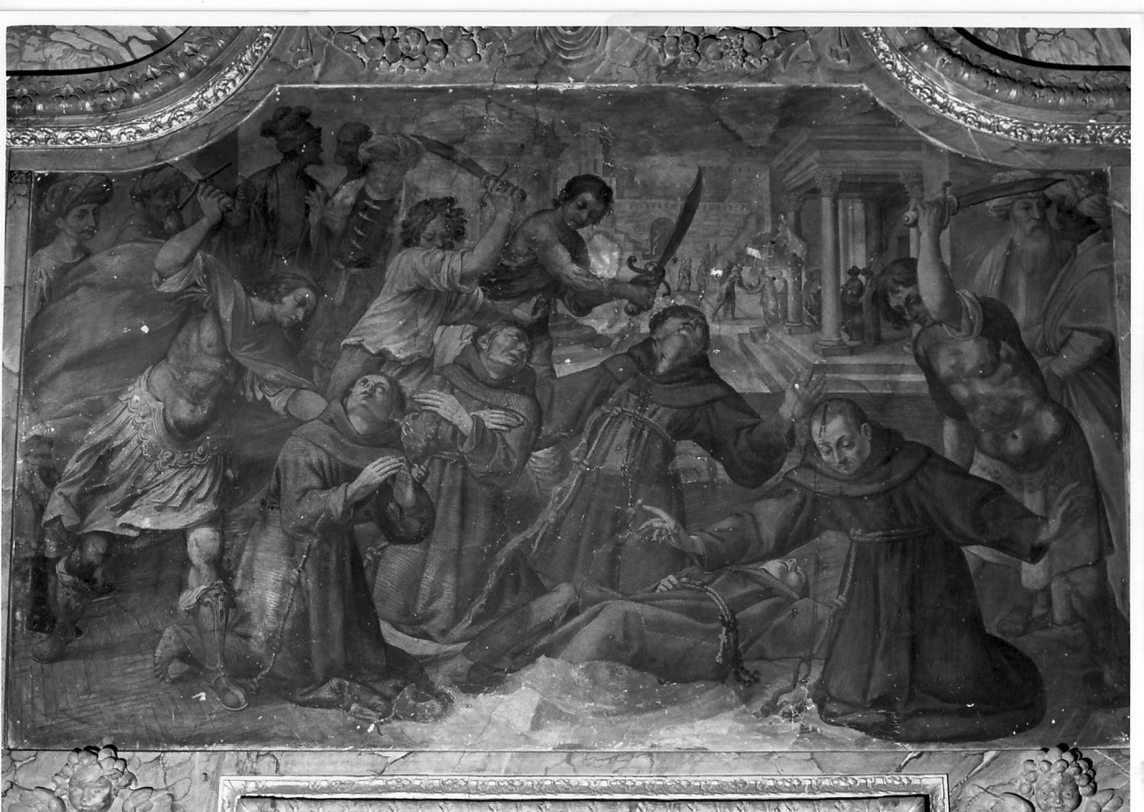 I cinque protomartiri francescani sacrificati nel 1221 in Marocco, Santi martiri (dipinto, ciclo) di Sermei Cesare (attribuito) (prima metà sec. XVII)